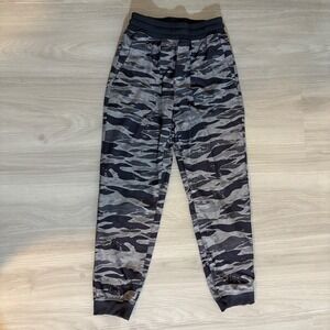 Wonder Nation Jogger Pants Kids Boys Gray Black Camo Print Size L 10-12